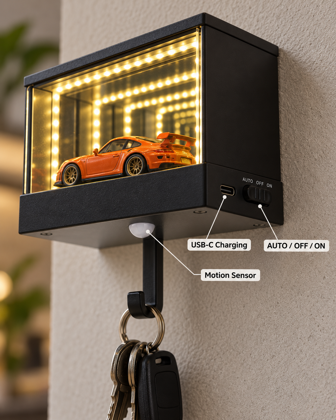 Infinity Garage – Motion Sensor Key Holder