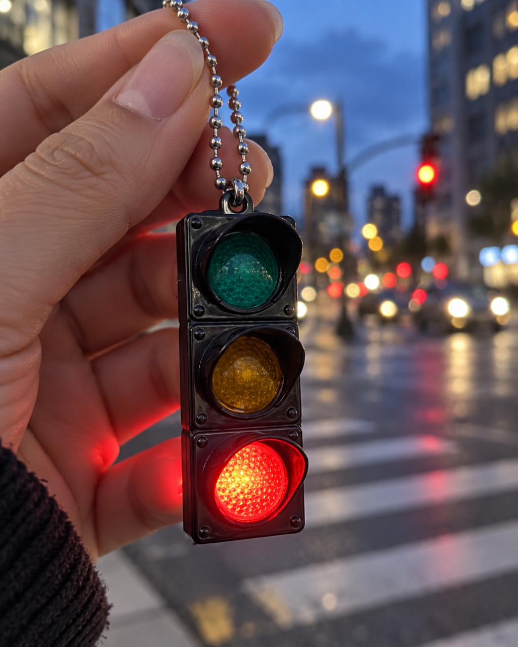 Stop & Go – Traffic Light Keychain