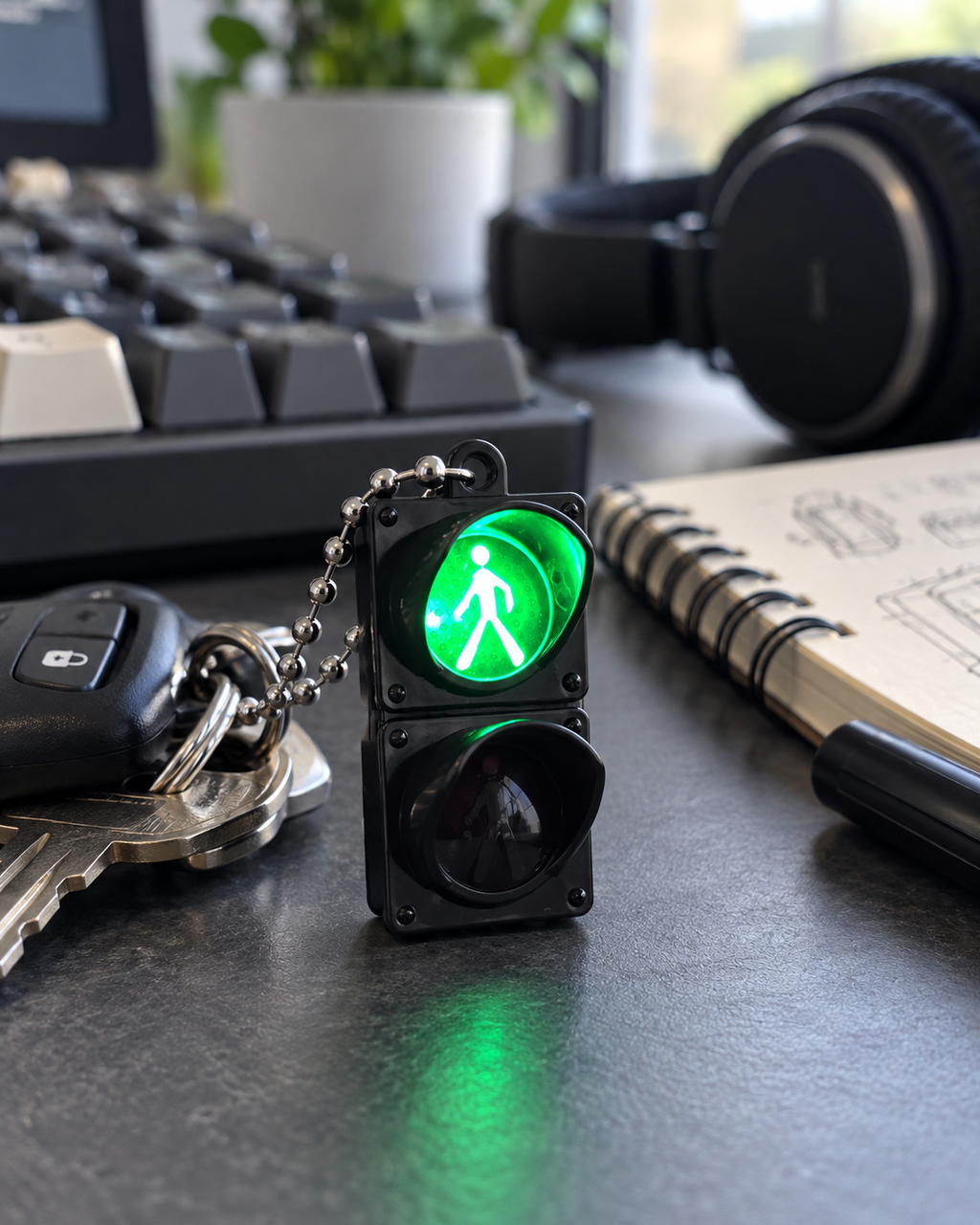 Walk / Stop – Pedestrian Signal Keychain