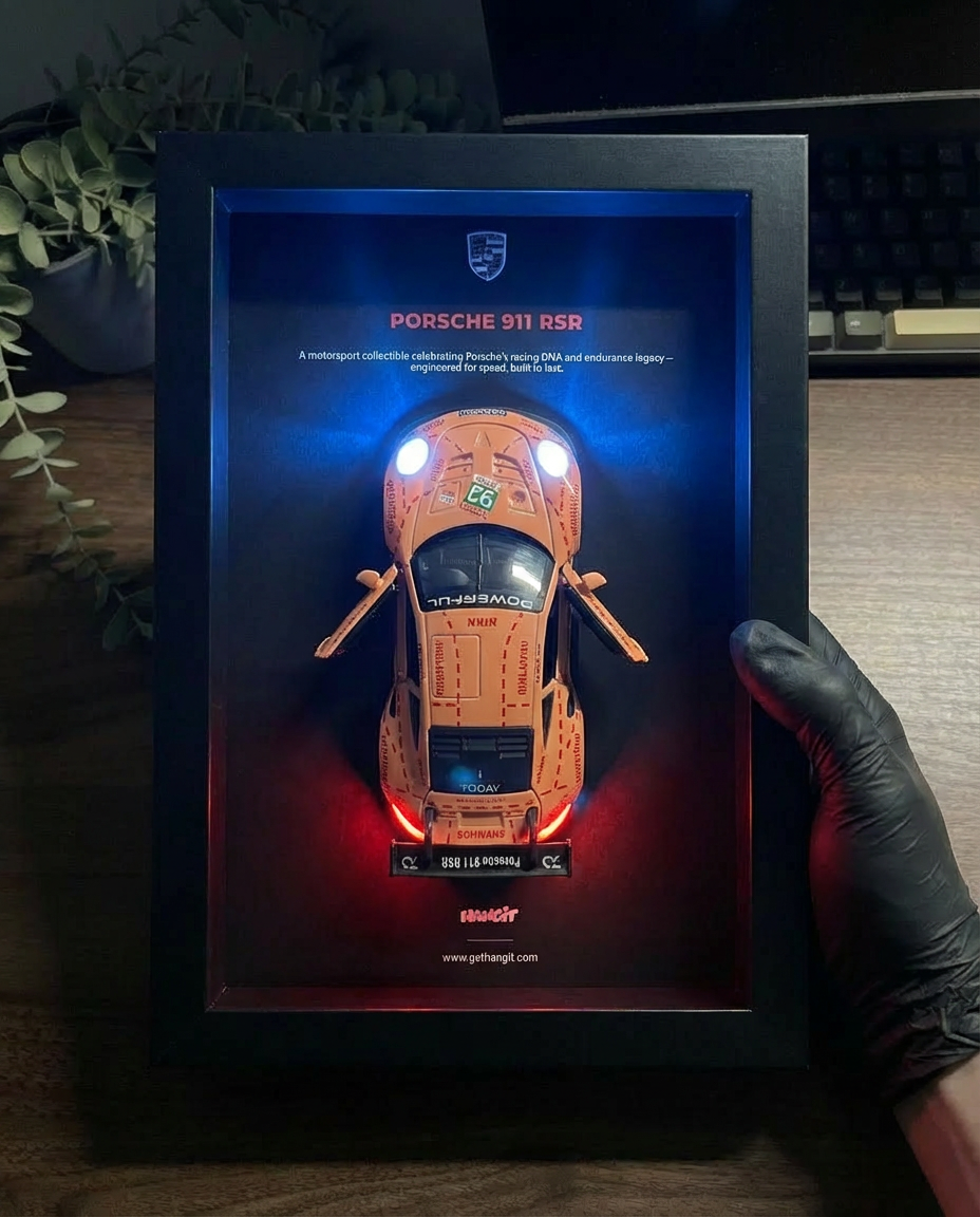 Porsche 911 RSR — Framed Motorsport Icon  — Mega/Limited Edition