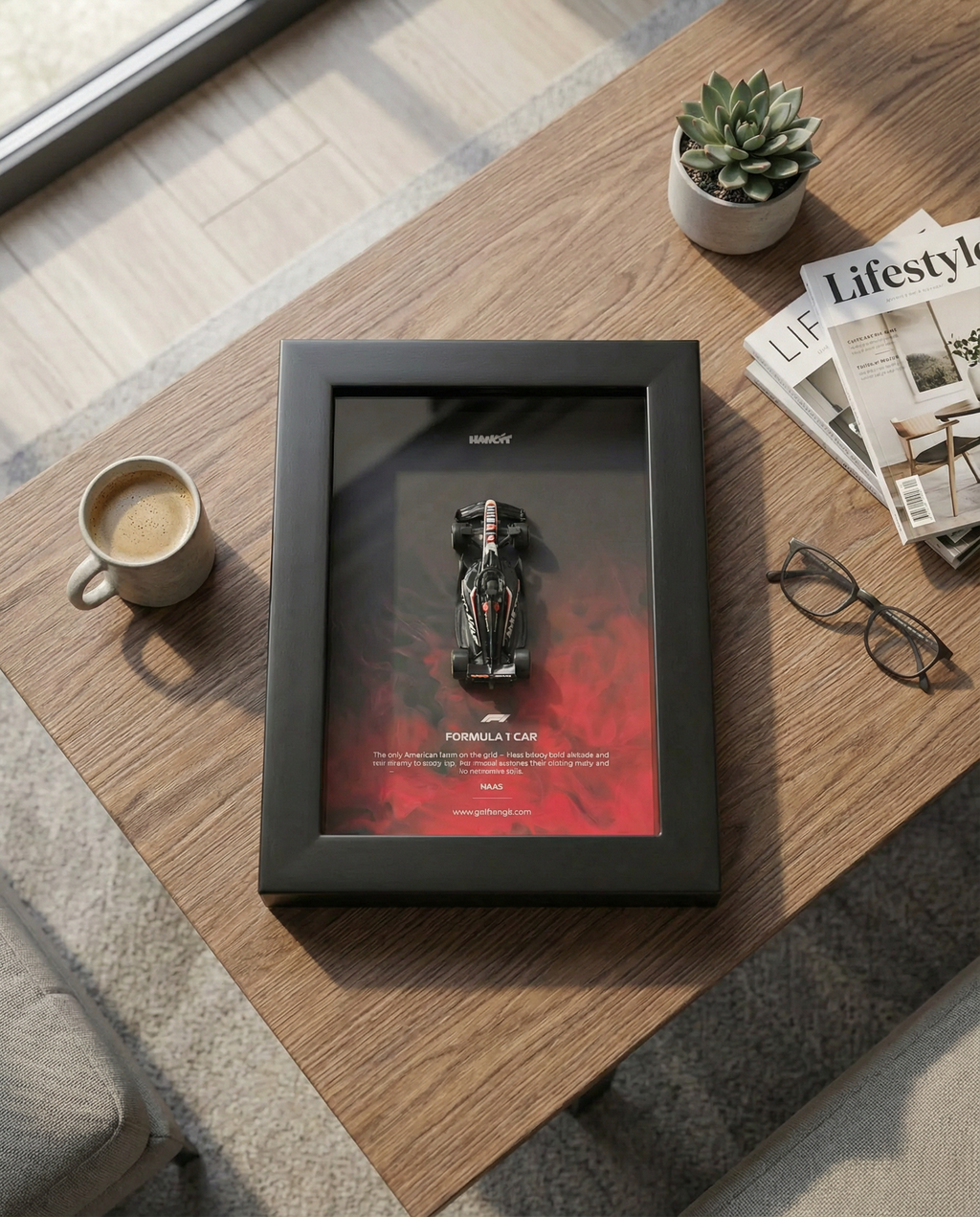 HAAS – Mini Framed Collectible | 1:64 Scale Model