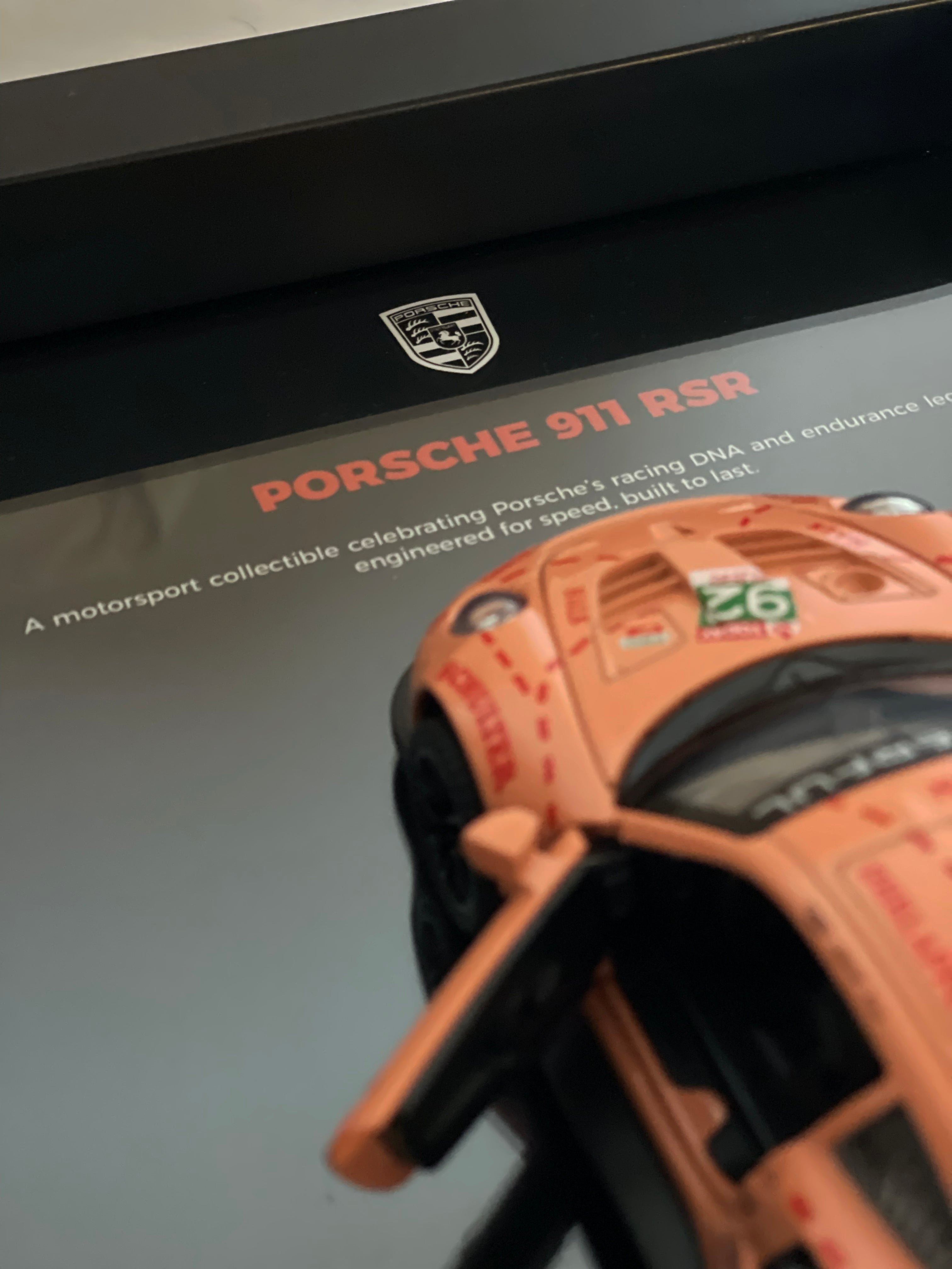 Porsche 911 RSR — Framed Motorsport Icon  — Mega/Limited Edition